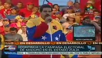 Maduro continúa su campaña electoral en Zulia