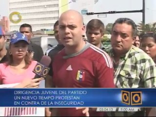 Dirigencia juvenil del partido Un Nuevo Tiempo protestaron en contra de la inseguridad