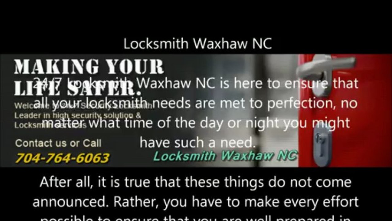 Locksmith Waxhaw NC | Waxhaw NC Locksmith