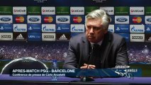 PSG- Barcelone : Carlo Ancelotti / après match