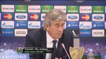 Manuel Pellegrini resume el partido ante el Borussia