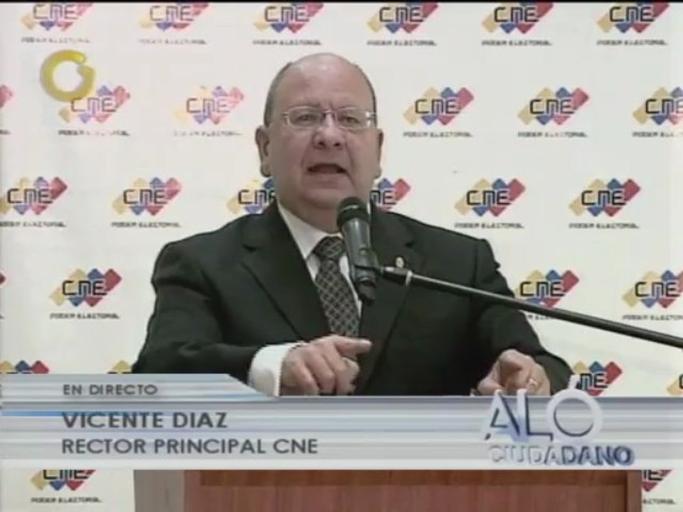 Rector Vicente Díaz: Hay una falla de seguridad del CNE que ya está siendo investigada