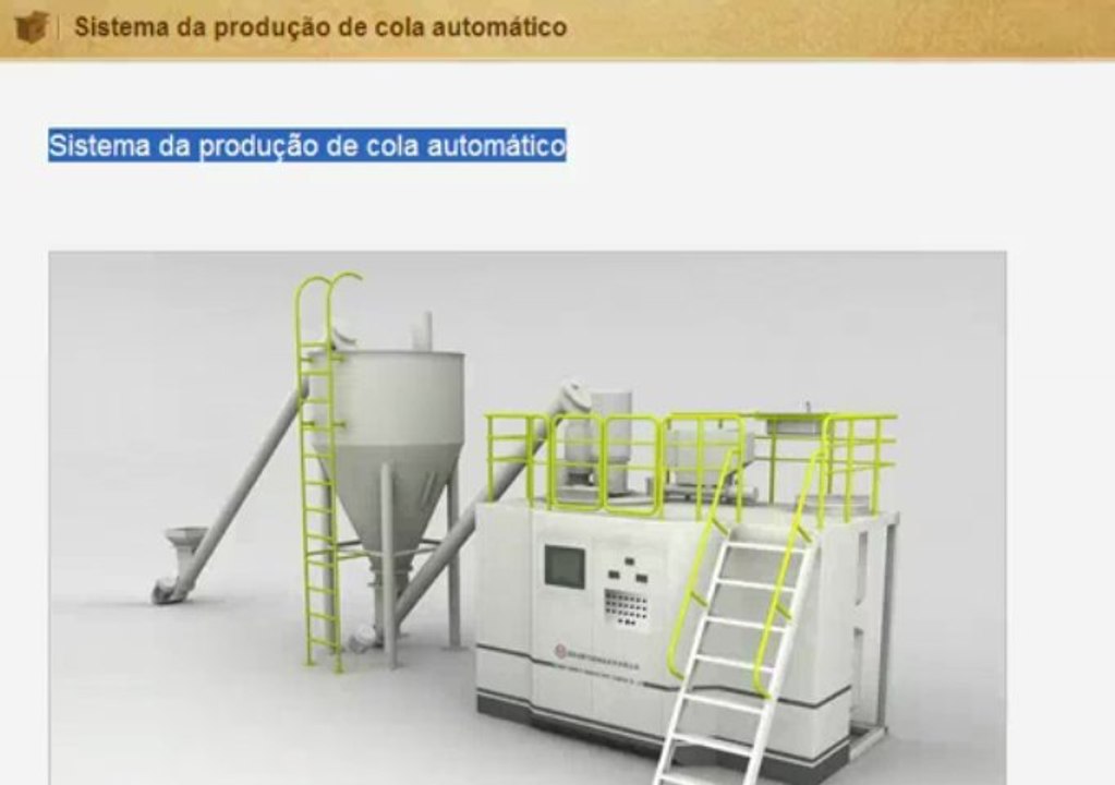 Sistema da produção de cola automático