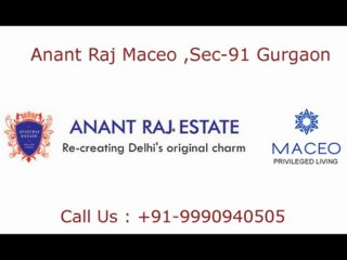 Anant Raj Maceo 3BHK Deluxe Call :+91-9990940505