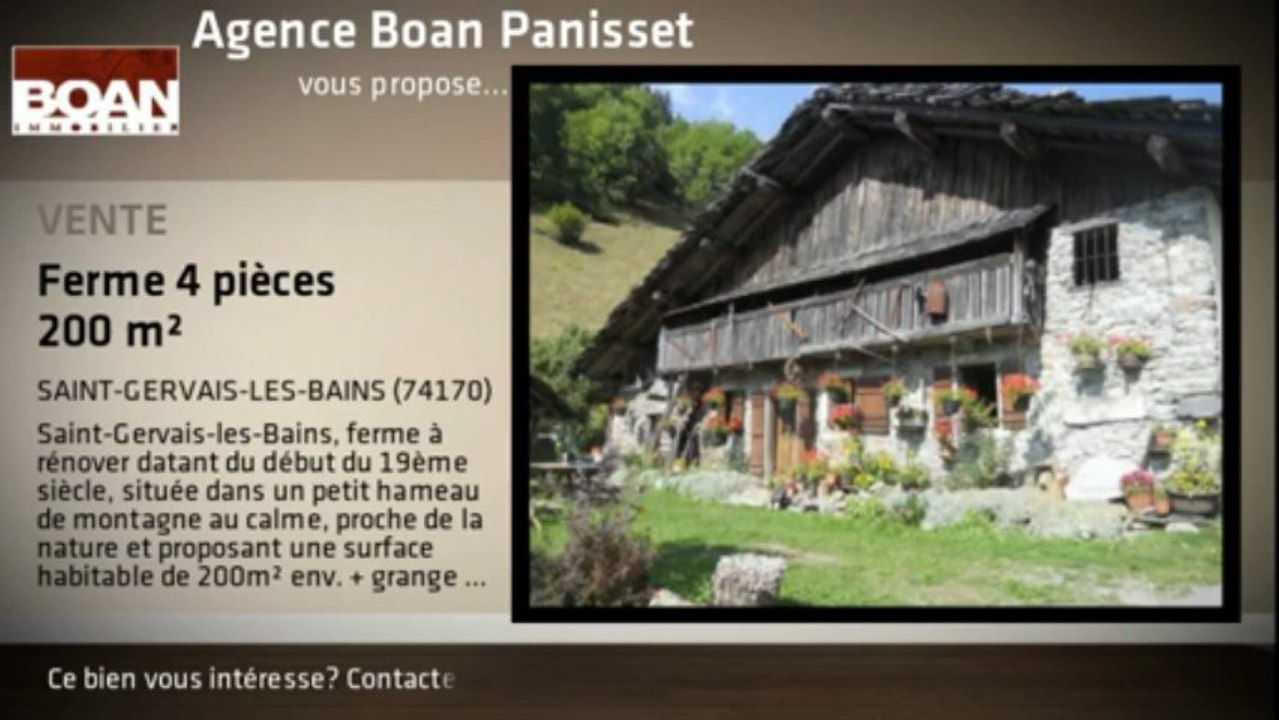 A vendre - Ferme - SAINT-GERVAIS-LES-BAINS (74170) - 4 pièces - 200m²