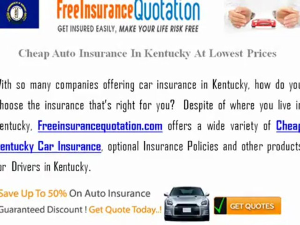 Cheap Auto Insurance In Kentucky