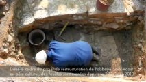 Arras : Visite du chantier de fouilles archéologiques de l'abbaye Saint-Vaast