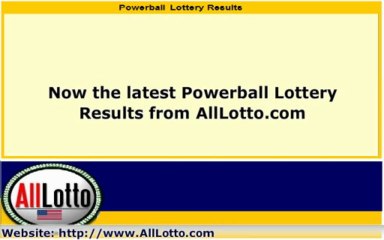 Powerball Lottery Drawing Results for April 6, 2013