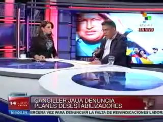 Canciller Jaua denuncia plan desestabilizador de derecha