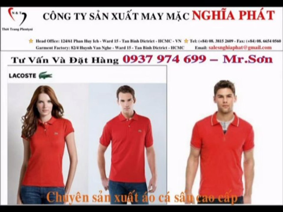 chuyên sản xuất áo thun, sản xuất áo cá sấu 0937 974 699 A.Son