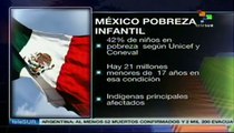 Informe Unicef revela aumento de pobreza infantil en México