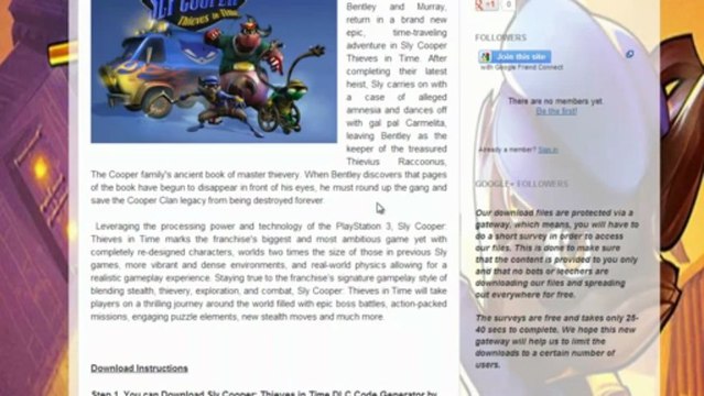 Sly Cooper: Thieves in Time PS3 Crack [Free Download]