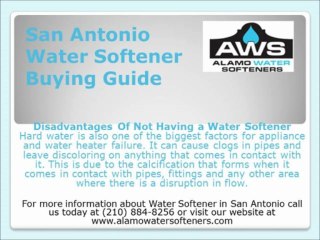 San Antonio Water Softener Buying Guide