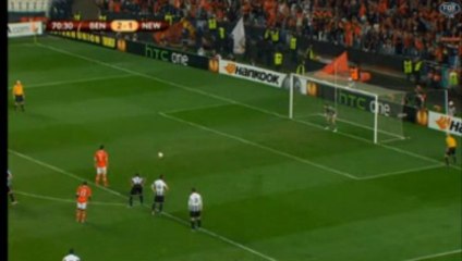 BENFICA 3-1 NEWCASTLE Cardozo (pen.)