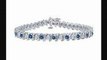 Sapphire And Diamond Tennis Bracelet  Platinum  1.00 Ct Tgw