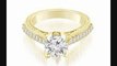 1 Ct Cathedral Round Cut Diamond Engagement Ring In 14k Yellow Gold (hi Color, Si2 Clarity)