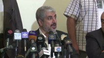 Hamas leader in Cairo speaks to reporters