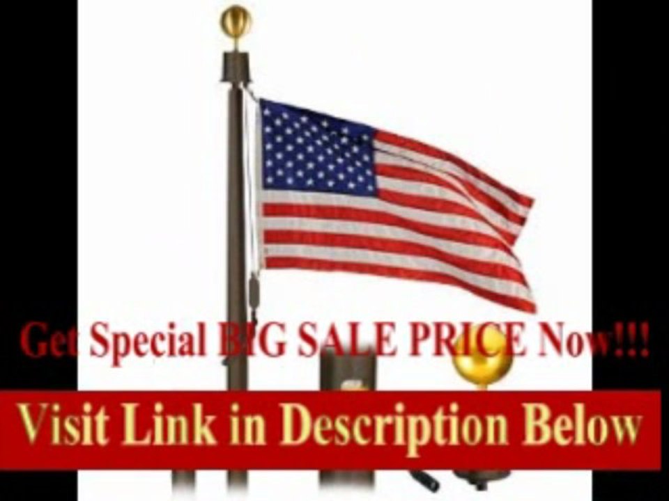 [BEST BUY] Deluxe IH 80 Foot 12x4x.375 Bronze Finish Flagpole