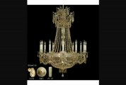 American Brass And Crystal Ch8144a01gtb Valencia 24 Light Single Tier Chandelier In Polished Brass With Umber Inlay With Clear Precision Pendalogue Crystal