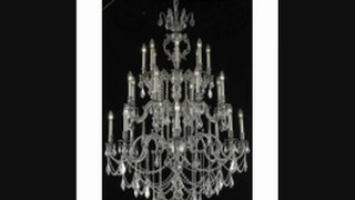 Elegant Lighting 9524g38pwrc Marseille 24 Light Large Foyer Chandelier In Pewter With (clear) Royal Cut Crystal