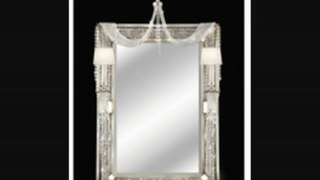 Fine Art Lamps 751255 Cascades 2 Light Mirror In Warm Silver Leaf With Handcut Crystals Crystal