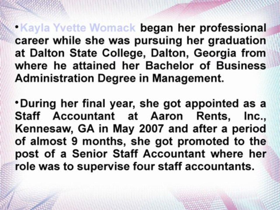 Kayla Yvette Womack | Kayla Womack