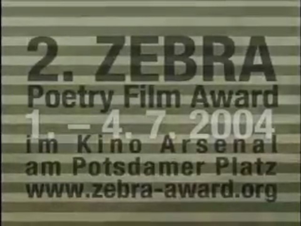 Trailer of the 2. ZEBRA Poetry Film Award