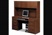Bestar 608721463 Embassy Credenza And Hutch Kit Including Assembled Pedestals In Tuscany Brown Finish