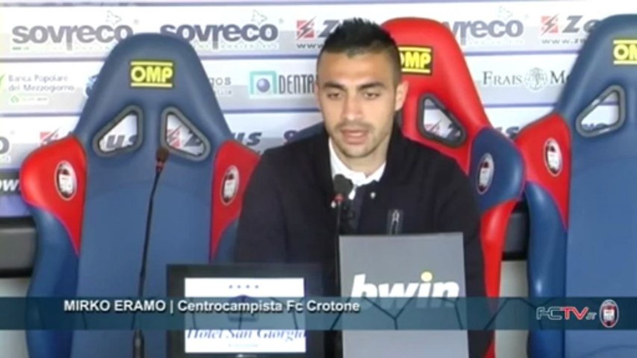 Fc Crotone | Sala stampa, Mirko Eramo in conferenza