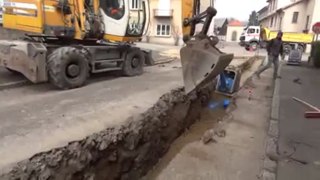 Travaux à Moyenvic, changement des conduites d'eau