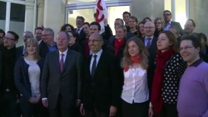 Harlem Désir rencontre Peer Steinbrück, candidat du SPD à la chancellerie fédérale allemande