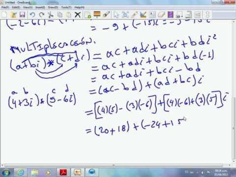 PROPIEDADES DE SUMA, RESTA Y MULTIPLICACIÓN DE LOS NÚMEROS COMPLEJOS