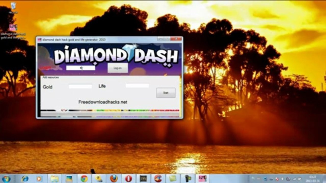Diamond Dash Hack  Tool 2013 Facebook For Gold Life Free Cheat Download