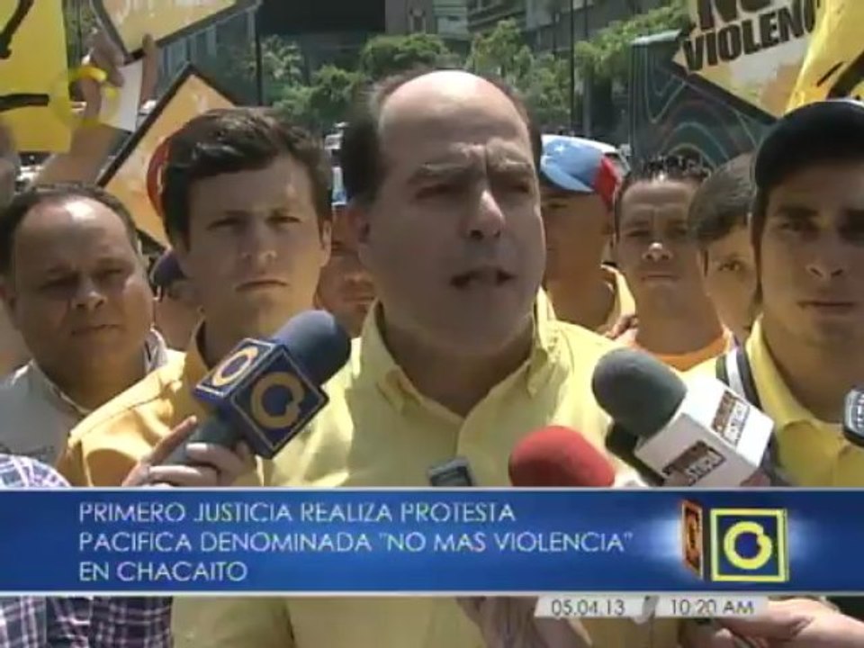 Primero Justicia realizó protesta pacífica denominada “no mas violencia” en Chacaito