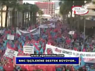 BMC İŞÇİLERİNE DESTEK BÜYÜYOR..