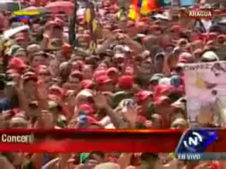 Aragüeños reciben al candidato de la Patria