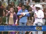 Teo Galíndez y Rummy Olivo cantan en el encuentro de artistas con Henrique Capriles