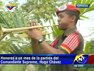 Honor a Chávez: Minuto de Silencio y cañonazo a un mes de su siembra eterna