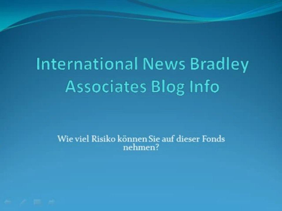 International News Bradley Associates Blog Info: Wie viel Risiko können Sie auf dieser Fonds nehmen?