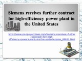 The Avanti Project Consulting Group: Siemens receives further contract for high-efficiency power plant in the United States