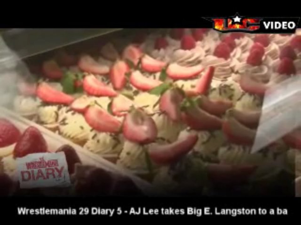 WrestleMania 29 Diary 5 - AJ Lee takes Big E. Langston to a ba