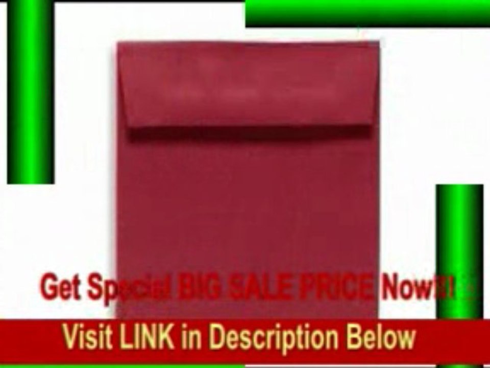 [BEST PRICE] 7 1/2 x 7 1/2 Square Envelopes - Garnet (50000 Qty.)