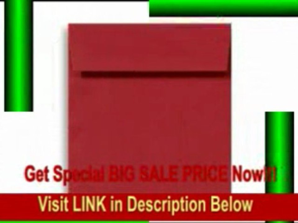 [SPECIAL DISCOUNT] 7 1/2 x 7 1/2 Square Envelopes - Ruby Red (50000 Qty.)