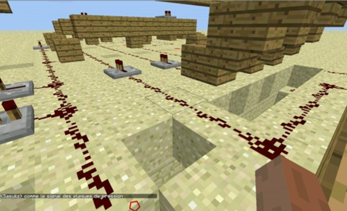 [FR] Minecraft 1.5 : Idée Redstone simple - Grande porte à pistons (à code)