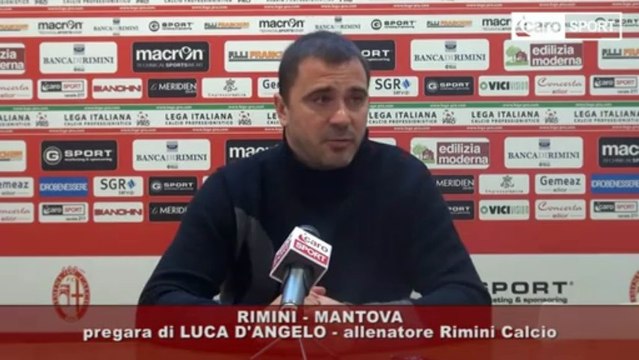 Icaro Sport. Rimini-Mantova, la vigilia del tecnico Luca D'Angelo