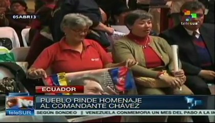 Ecuador homenajea a Chávez a un mes de su partida física