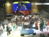 Así entonaron los artistas el himno nacional