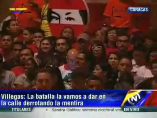 Min. Villegas a la derecha: Búrlense, sigan burlándose y sigan cosechando derrotas, una tras otra