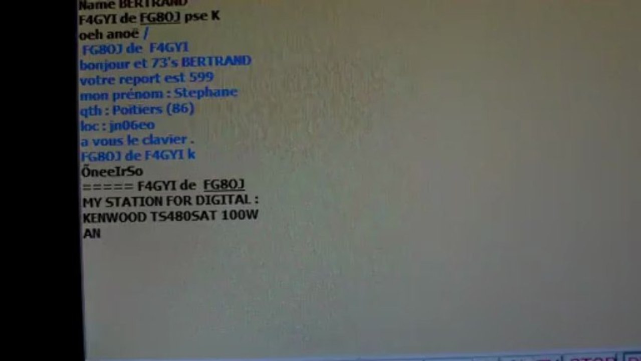 qso avec FG8OJ (guadeloupe )
