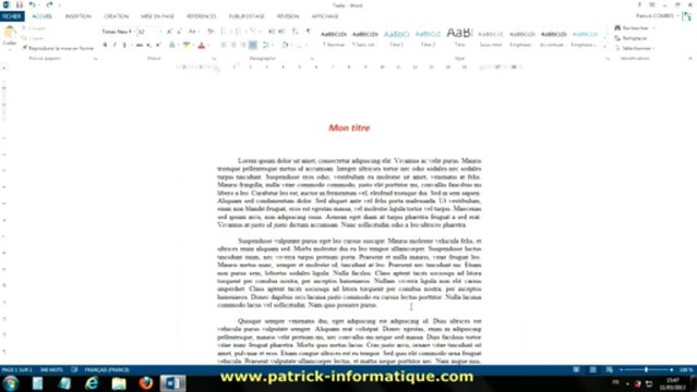 Tuto Word 2013 - Colonnes - Extrait
